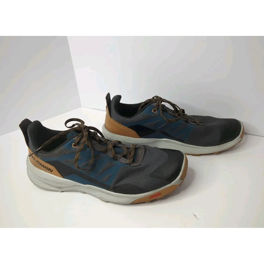 Salomon Patrol Mens Sz 12 Trail Running Shoes Hiking Sneakers Gray Blue Gorpcore